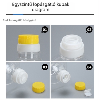 2,5 literes átlátszó műanyag palack ecethez, szójaszószhoz és alkohollal