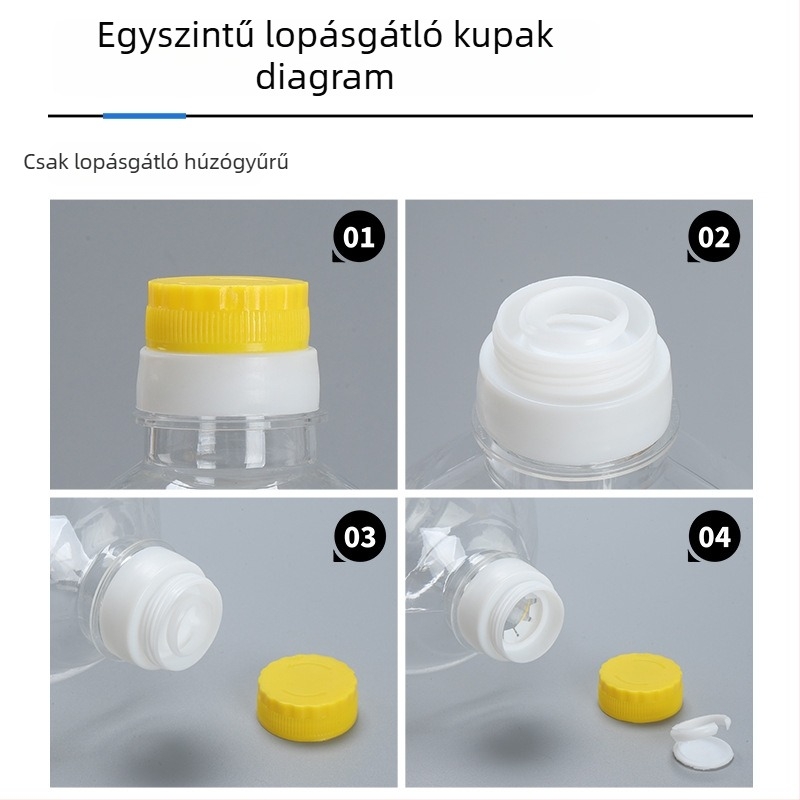 2,5 literes átlátszó műanyag palack ecethez, szójaszószhoz és alkohollal