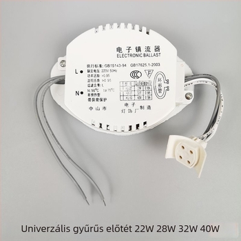 600x600d síkkijelző lámpa ballast, egyenáramú, gyűrűs cső, 28W–40W, univerzális 6 egyenirányítóval