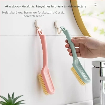 Hosszú nyelű cipőtisztító kefe puha sörtékkel