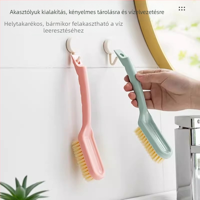 Hosszú nyelű cipőtisztító kefe puha sörtékkel
