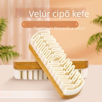 Velúr cipő tisztító keféje gumírozott radírral