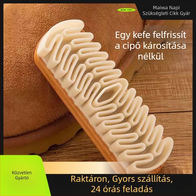 Velúr cipő tisztító keféje gumírozott radírral