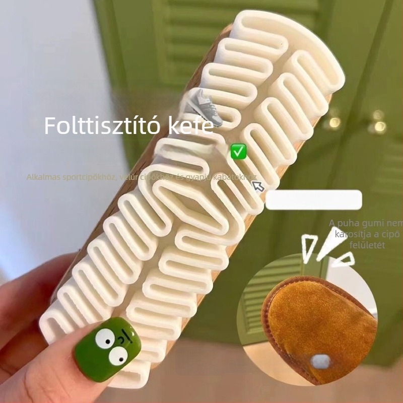 Velúr cipő tisztító keféje gumírozott radírral