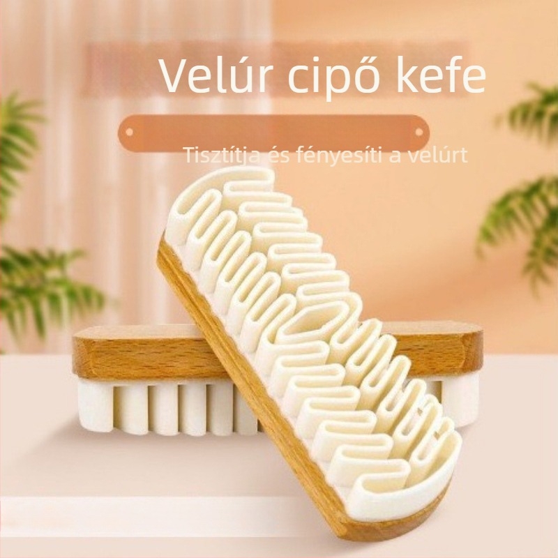 Velúr cipő tisztító keféje gumírozott radírral