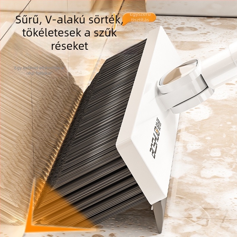 Hosszú nyelű padlóecset kemény szálakkal – fürdőszobához és vécéhez, fugák közötti tisztításra