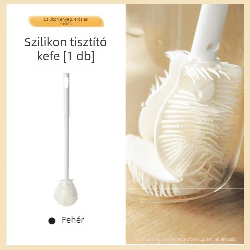 T0055 Hosszú nyelű pohártisztító kefe – üveg poharakhoz és cumisüvegekhez, nehezen hozzáférhető rések tisztítására