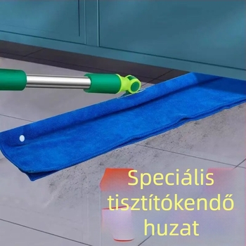 Mágikus seprű kettős felhasználású rongyfejjel a törléshez és felmosáshoz, perforált és megerősített fej
