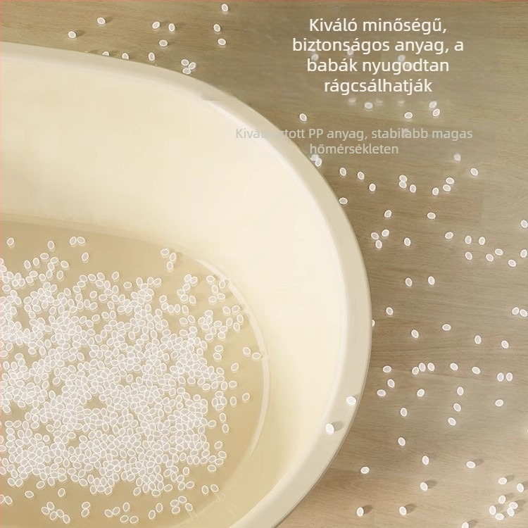 Extra-nagy, megerősített műanyag fürdőmedence gyerekeknek és babáknak, lábmosáshoz és ruhák mosásához