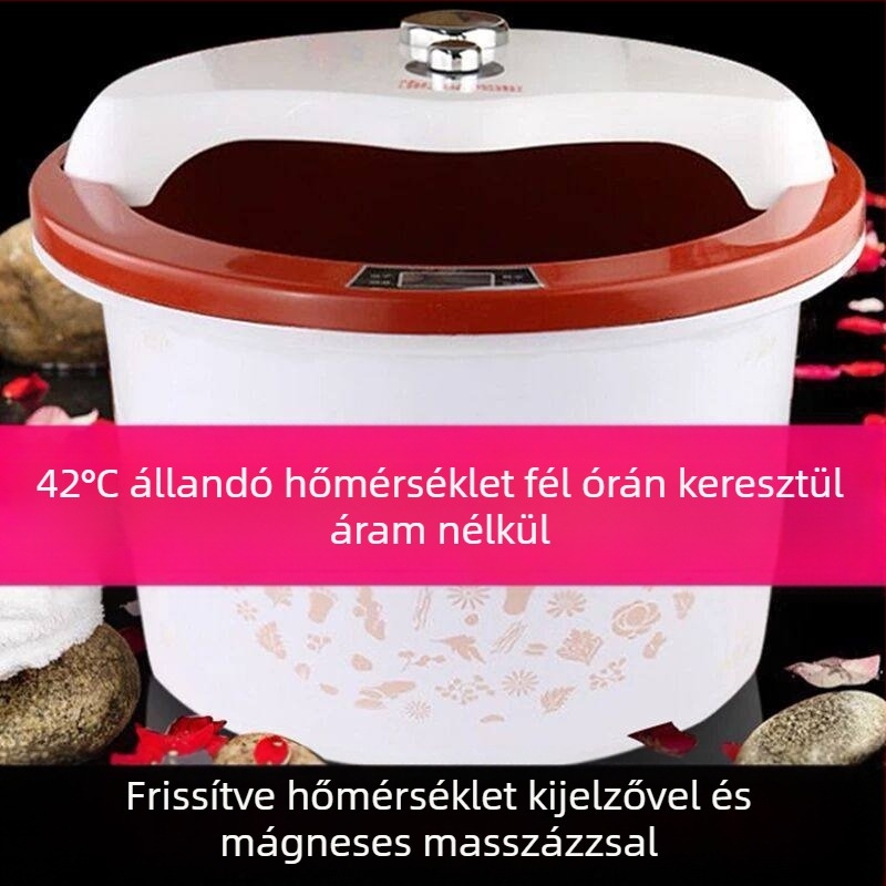 Szigetelt lábfürdő-kád masszázzsal, háromrétegű, otthoni és kollégiumi használatra