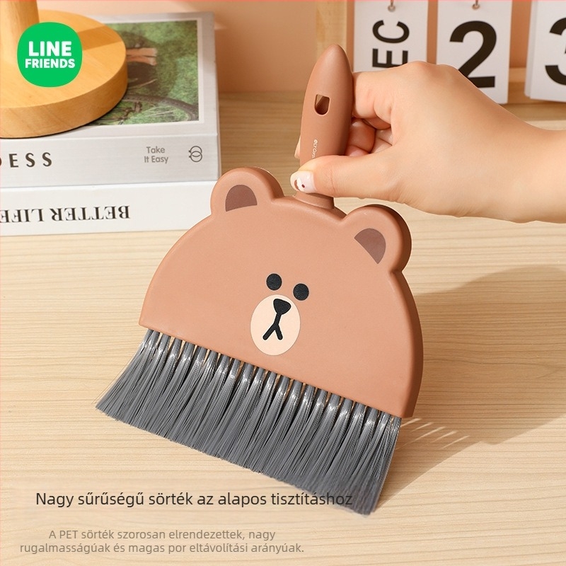 Mini asztali seprű és portörlő lapát készlet az asztal tisztításához