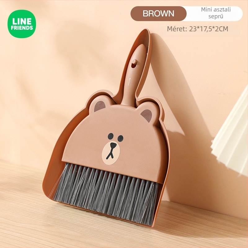 Mini asztali seprű és portörlő lapát készlet az asztal tisztításához