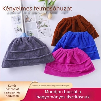 Otthonra tervezett elasztikus korall velúr seprőfedél, 2 az 1-ben seprés és felmosás