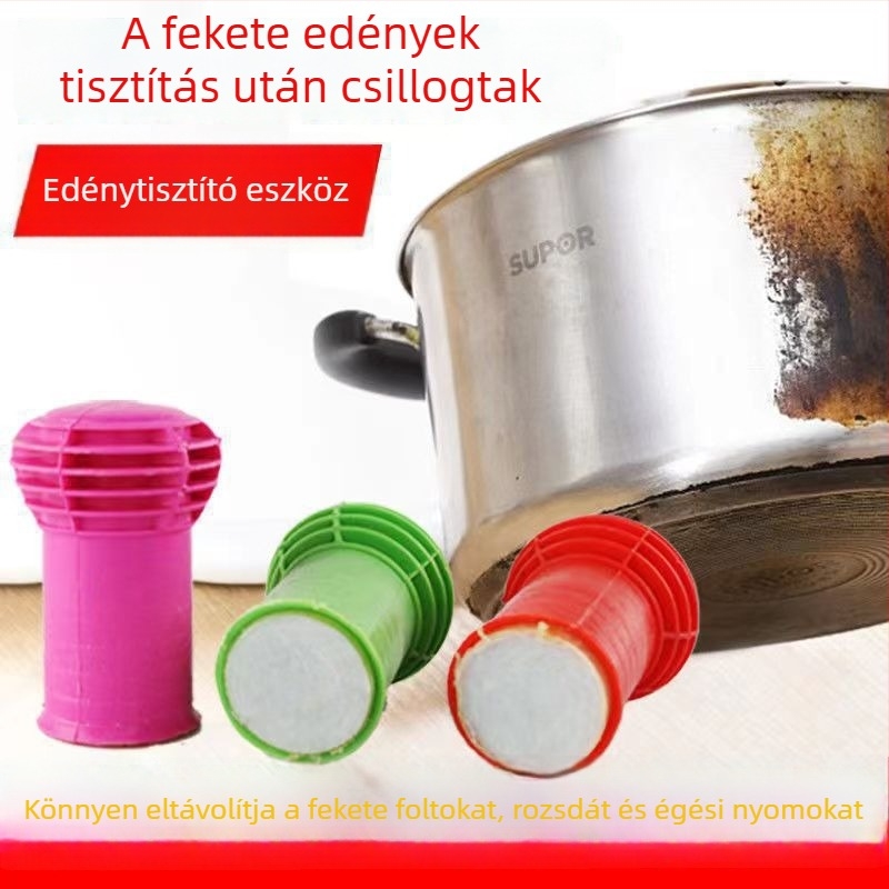 Nano edénytisztító — rostos varázskefével a fazék alján lévő foltok és rozsdák eltávolítására