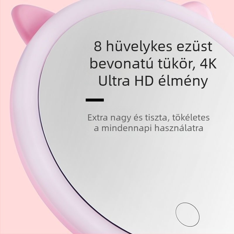 LED-es világítású asztali sminktükör USB töltéssel diákok számára
