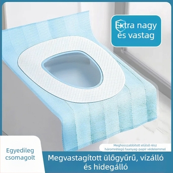 Egyszer használatos pamut WC-alátét, meghosszabbított, szélesebb és vastagabb, kismamák számára, egyéni csomagolásban, 40x60 cm