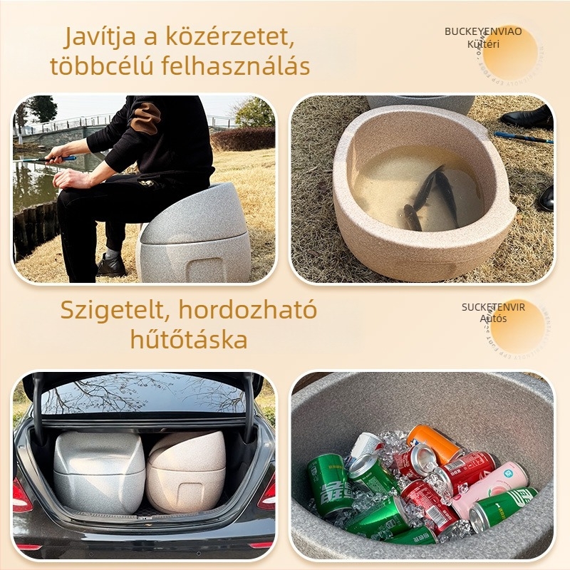 EPP többfunkciós lábáztatókád, hordozható, vízálló és hőszigetelt, tároló dobozzal