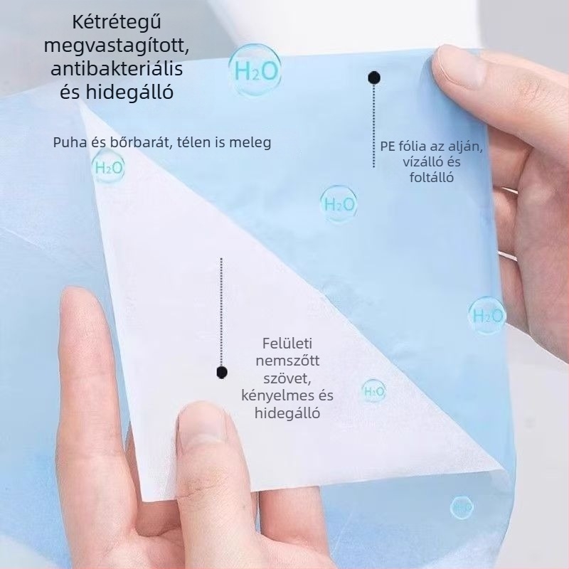 Egyszer használatos WC-ülésvédő, teljes fedés, vízálló, vastított változat, őszi–téli, anyaság és utazások