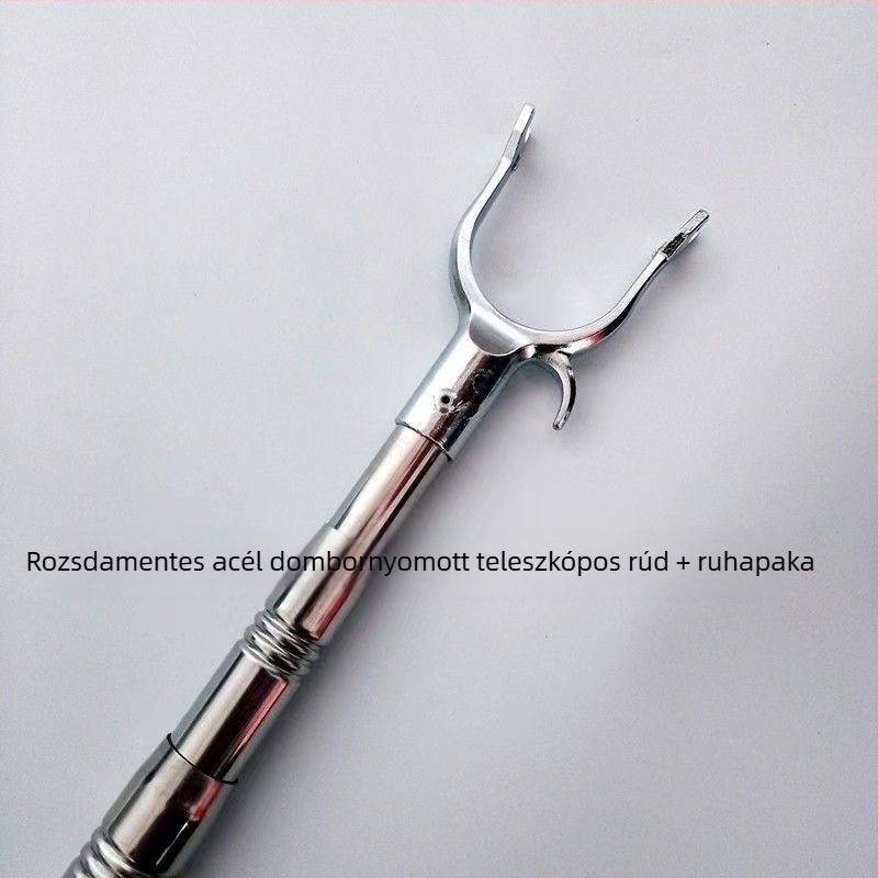 Rozsdamentes acélból készült teleszkópos ruhaszárító rúd otthoni és kollégiumi használatra