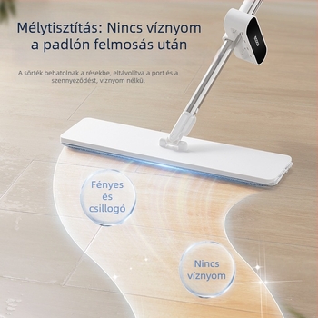 Lapos mop mikroszálas kendővel és rozsdamentes acél nyéllel