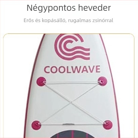 CoolWave álló SUP deszka vízi sportokra, kettős EVA réteg, csúszásmentes felület, felfújható, többfunkciós