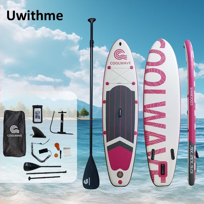 CoolWave álló SUP deszka vízi sportokra, kettős EVA réteg, csúszásmentes felület, felfújható, többfunkciós