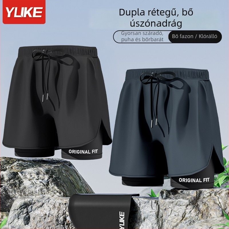 Férfi gyorsan száradó boxer-stílusú úszónadrág, új divat, nagy méret, forróforrásokhoz