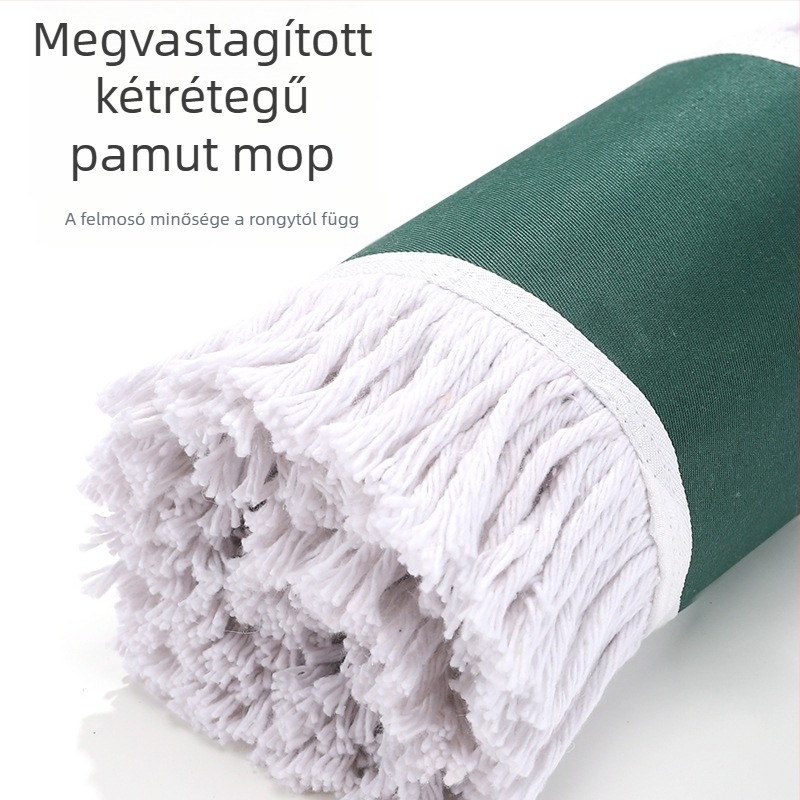 Pamut mop fej cserélhető univerzális mophoz, háztartási tisztítás, kézmosás nélkül