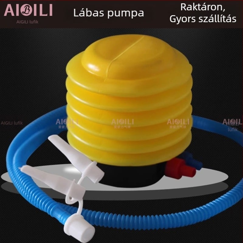 Lábpedálos felfújó pumpa úszógumikhoz, felfújható ágyhoz, joga labdához és balonokhoz – 4 hüvelykes hordozható pumpa.