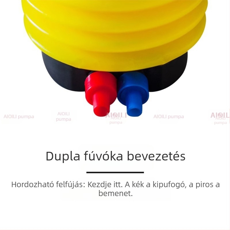 Lábpedálos felfújó pumpa úszógumikhoz, felfújható ágyhoz, joga labdához és balonokhoz – 4 hüvelykes hordozható pumpa.