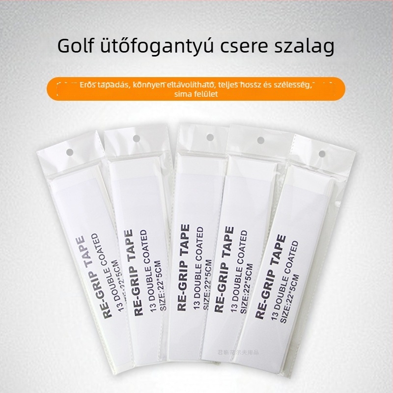 Golfütő markolatcseréhez ragasztópapír – erős tapadás, nem károsítja a nyél, egyszerű beépítés, 13 lap a csomagban