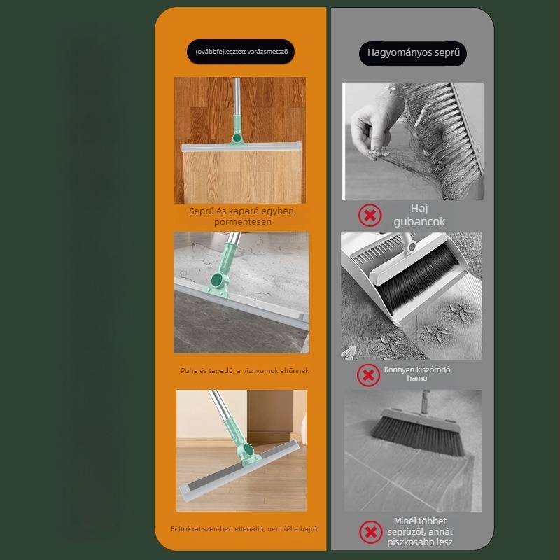 Teleszkópos szilikon padlófelmosó, vízszívóval a Fürdőszobába