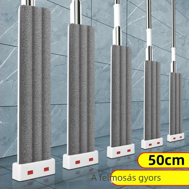 Che Leaf 50 cm vastag, extra-nagy lapos mop száraz és nedves tisztításhoz, érintés nélküli, teleszkópos hossz 140 cm, mikroszálas