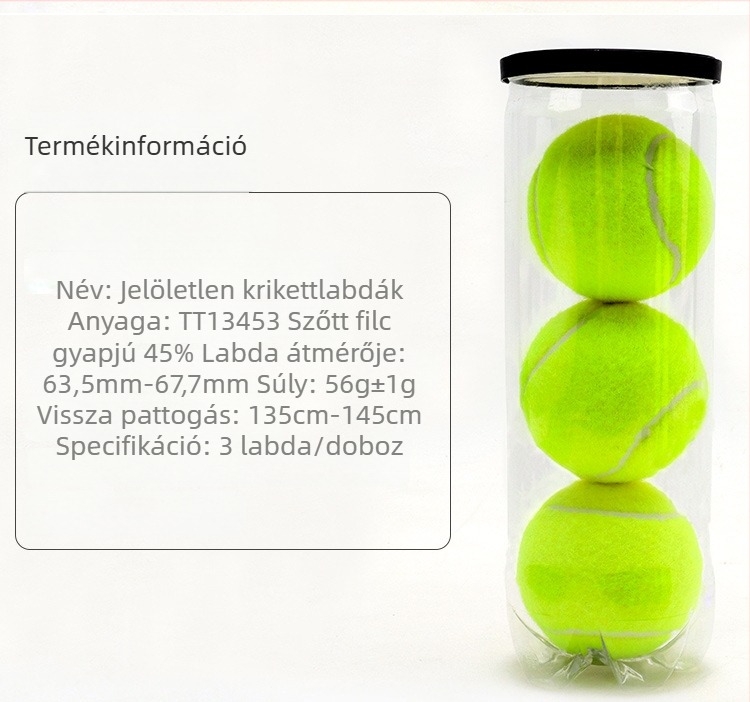 PADEL tenisz labdák, 3 darabos csomag, magas rugalmasságú, tartós gumi