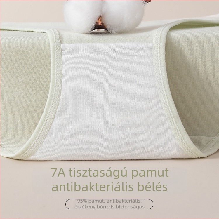 Női antibakteriális pamut alsónemű, középmagas derekú, lélegző nyári bugyi, 2024-es új modell
