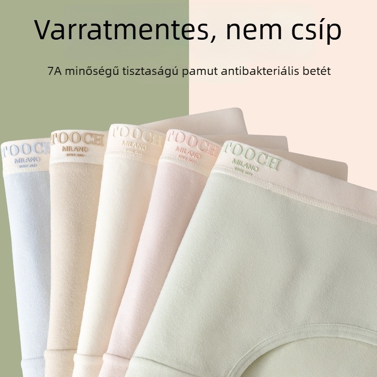 Női antibakteriális pamut alsónemű, középmagas derekú, lélegző nyári bugyi, 2024-es új modell