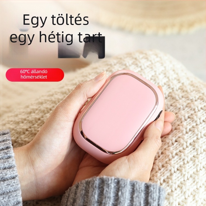 Digitális kijelzős kézmelegítő, hordozható macska mancsa formájú, újratölthető