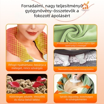 U alakú forróvizes palack váll- és nyak melegítésére