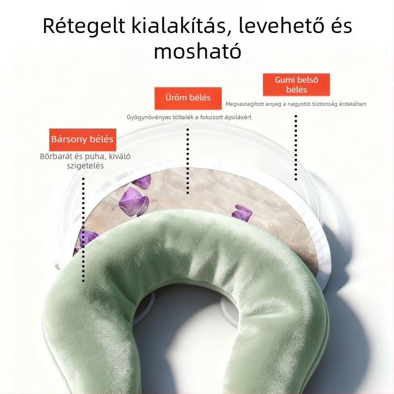 U alakú forróvizes palack váll- és nyak melegítésére