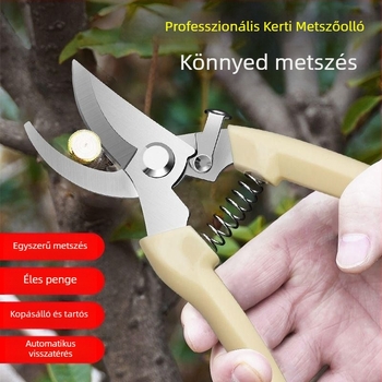 Rozsdamentes acél kerti metszőolló gyümölcsfákhoz, virágokhoz és cserepes növényekhez