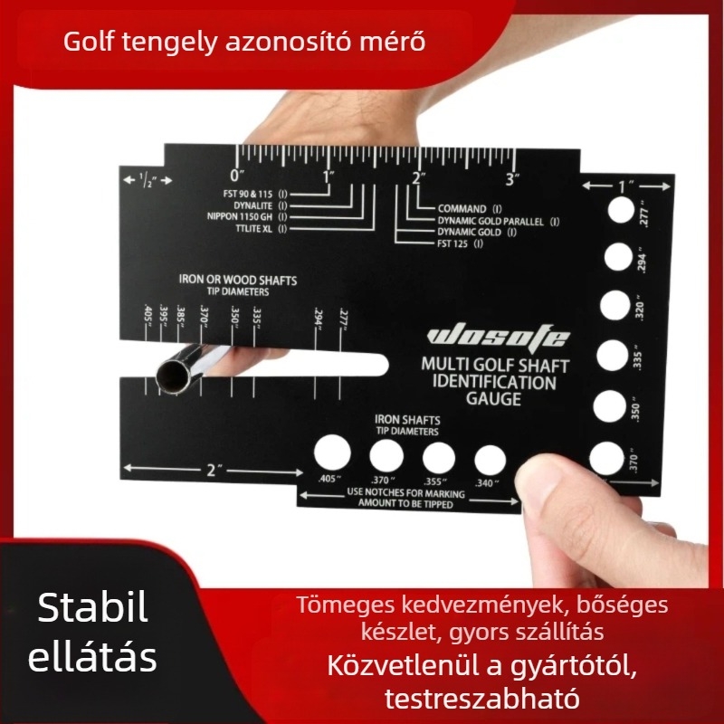 Golfszár átmérőjét mérő eszköz