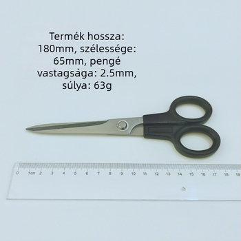 Rozsdamentes acélból készült vastagított precíziós olló – többfunkciós irodai és otthoni használatra, kerek heggyel