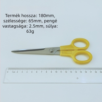 Rozsdamentes acélból készült vastagított precíziós olló – többfunkciós irodai és otthoni használatra, kerek heggyel