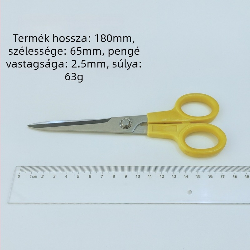 Rozsdamentes acélból készült vastagított precíziós olló – többfunkciós irodai és otthoni használatra, kerek heggyel