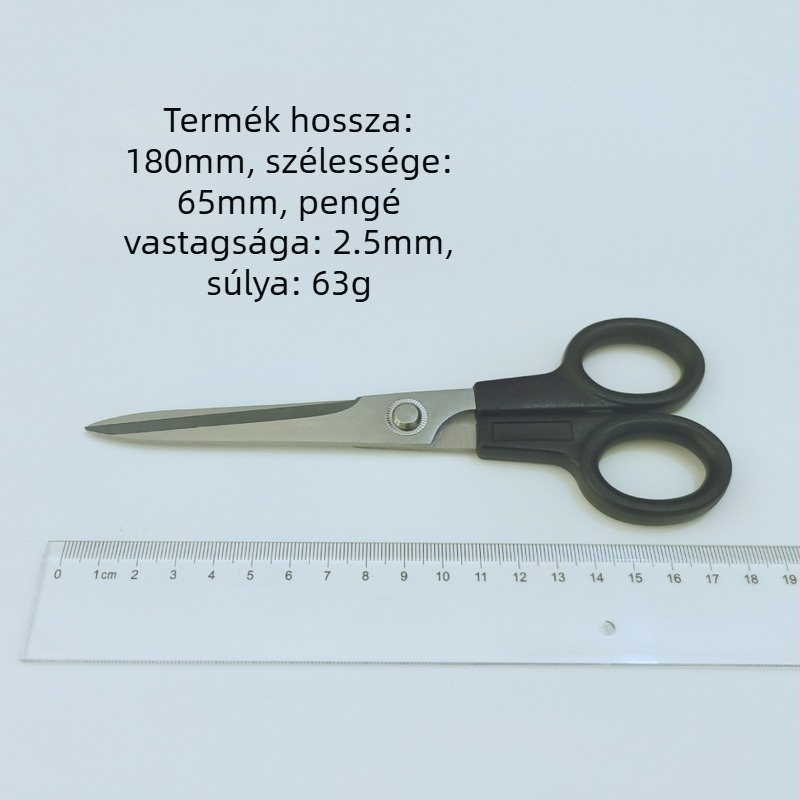 Rozsdamentes acélból készült vastagított precíziós olló – többfunkciós irodai és otthoni használatra, kerek heggyel