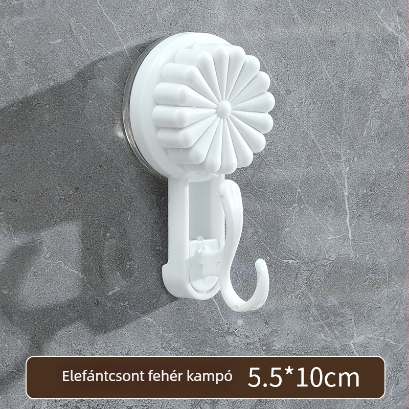Szívóhorgos fogas – erős tapadás, egyetlen horog a ruhákhoz, táskákhoz és kulcsokhoz, fúrás nélkül, modern minimalist dizájn, 1 kg-ig