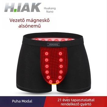 Férfi alsónemű turmalinnal és mágneses tulajdonságokkal, modal bélés, kényelmes boxer