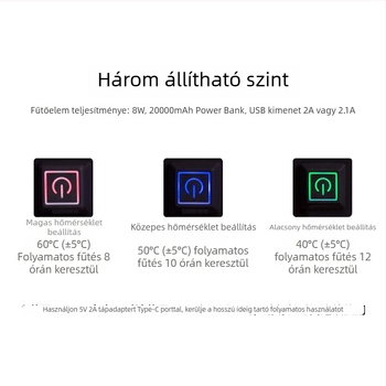 Grafén USB okos kézmelegítő iroda és otthon számára – melegíti a kezeket, a lábakat, a derekat és a hasat