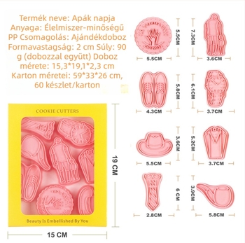 Anyák napjára készült 3D műanyag sütiforma – nyomó a süteményekhez