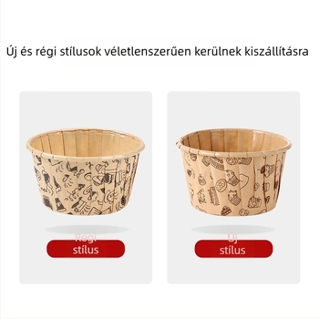 100 db laminált muffinpapír-forma, tekercselt szélű, olajálló, otthoni sütéshez